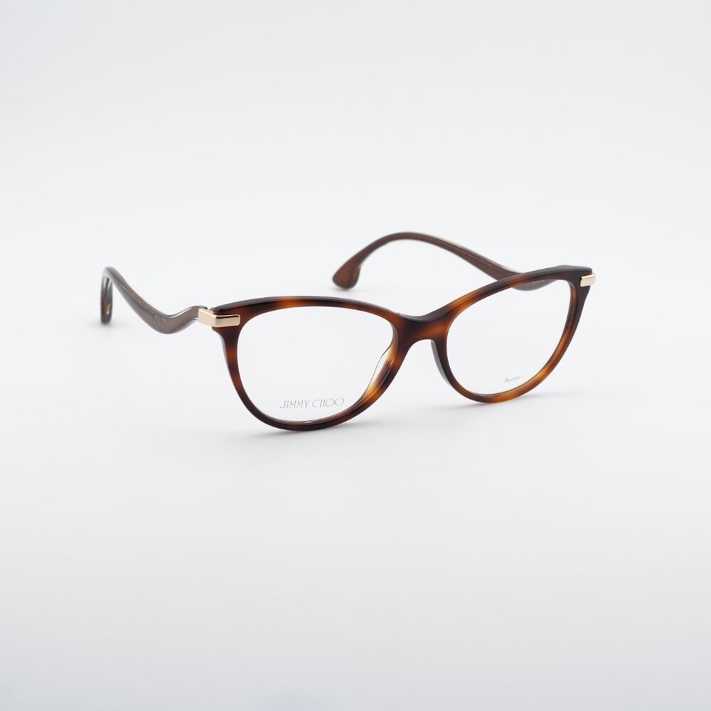 Jimmy Choo JC258 0086 00 Eyeglasses Havana/Gold 54mm Cat Eye Frame - Picture 8 of 11